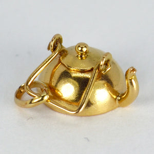 18K Yellow Gold Teapot Charm Pendant