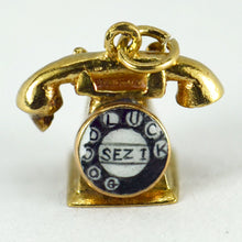 Load image into Gallery viewer, 9K Yellow Gold Good Luck Telephone Charm Pendant
