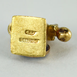 9K Yellow Gold Good Luck Telephone Charm Pendant