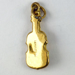 9K Yellow Gold Violin Charm Pendant