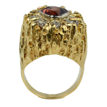 Load image into Gallery viewer, Brown Zircon Diamond 18K Yellow Gold Modernist Ring
